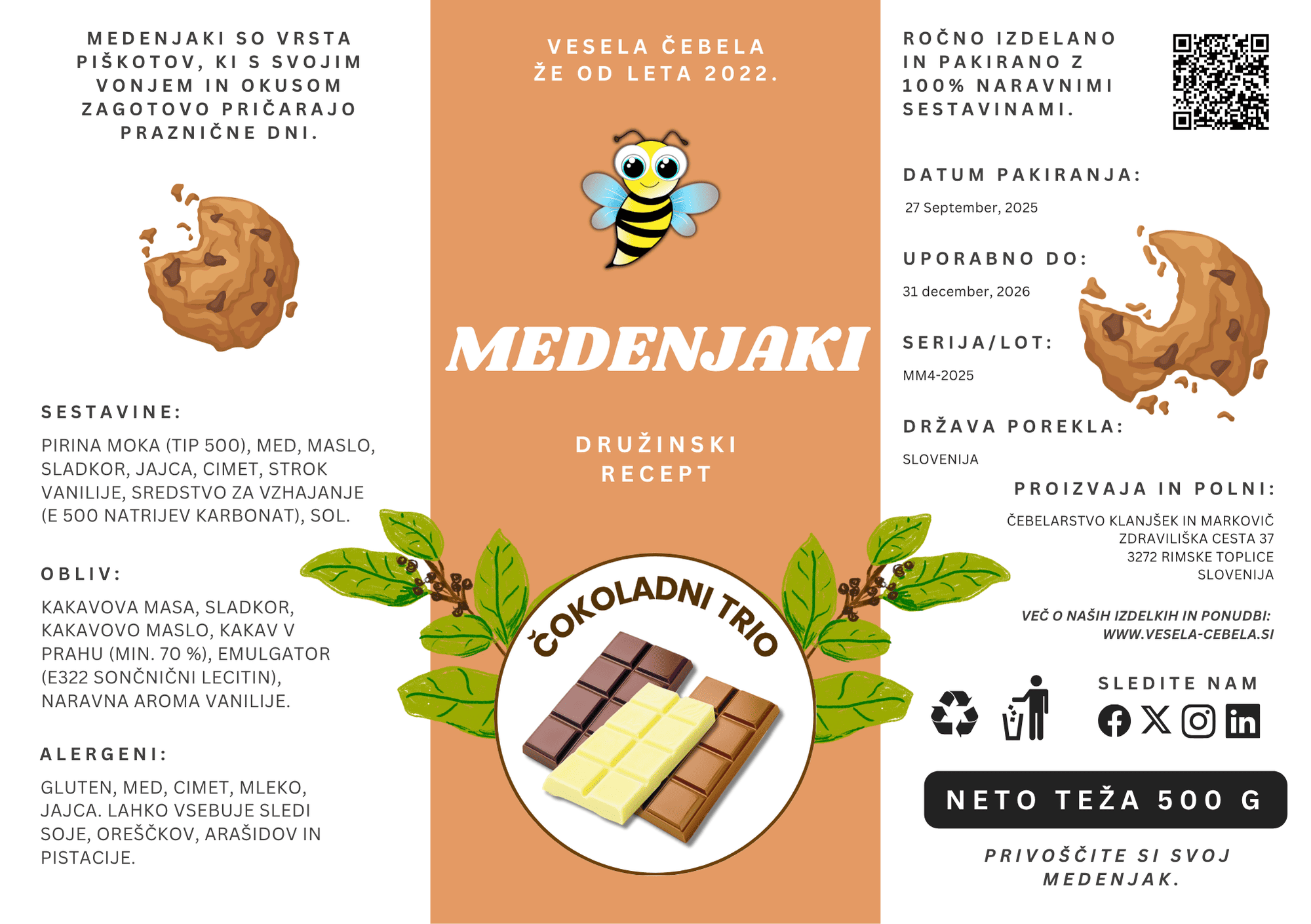Medenjaki - Čokoladni trio 500 g