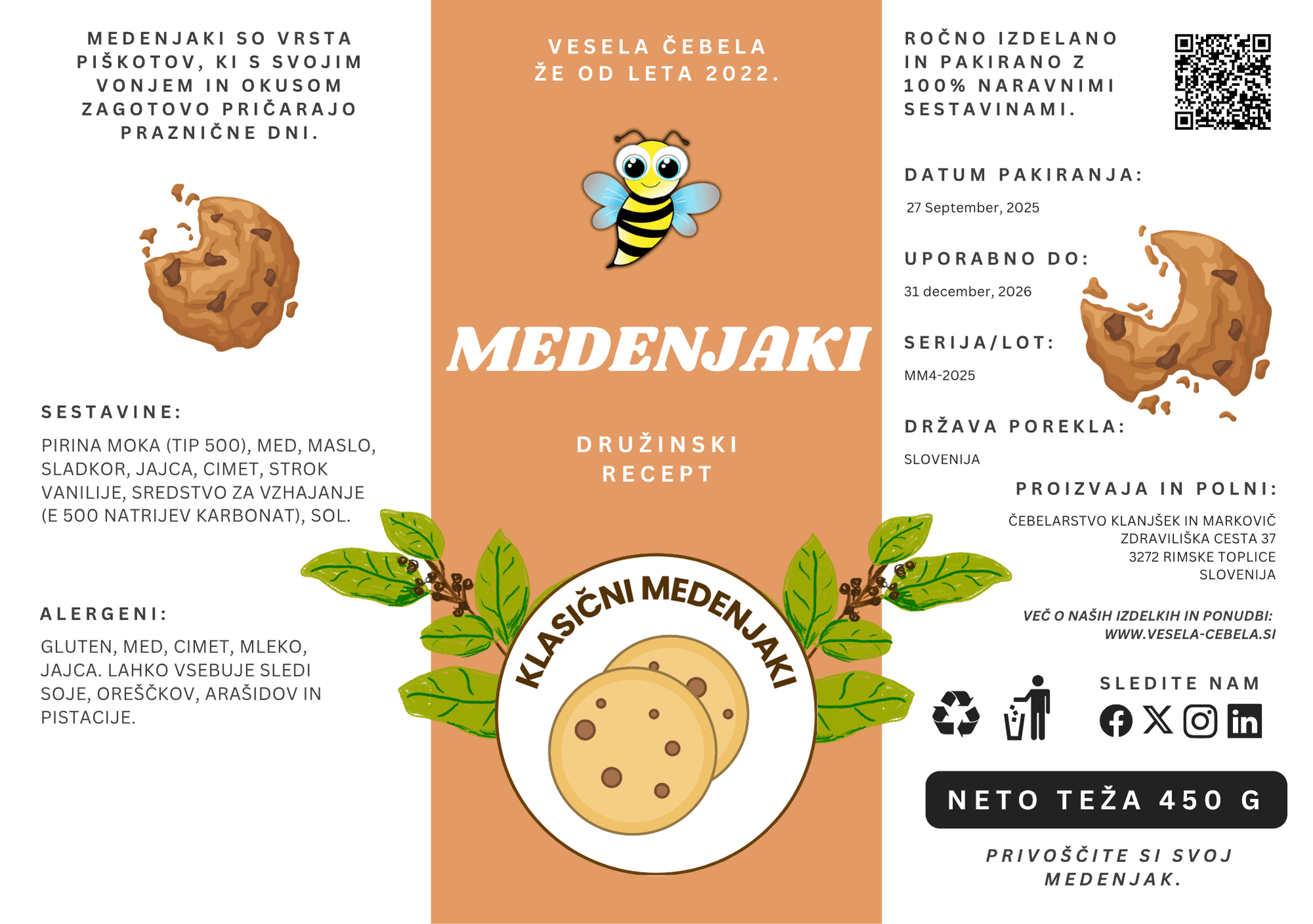 Medenjaki - Klasični 450 g